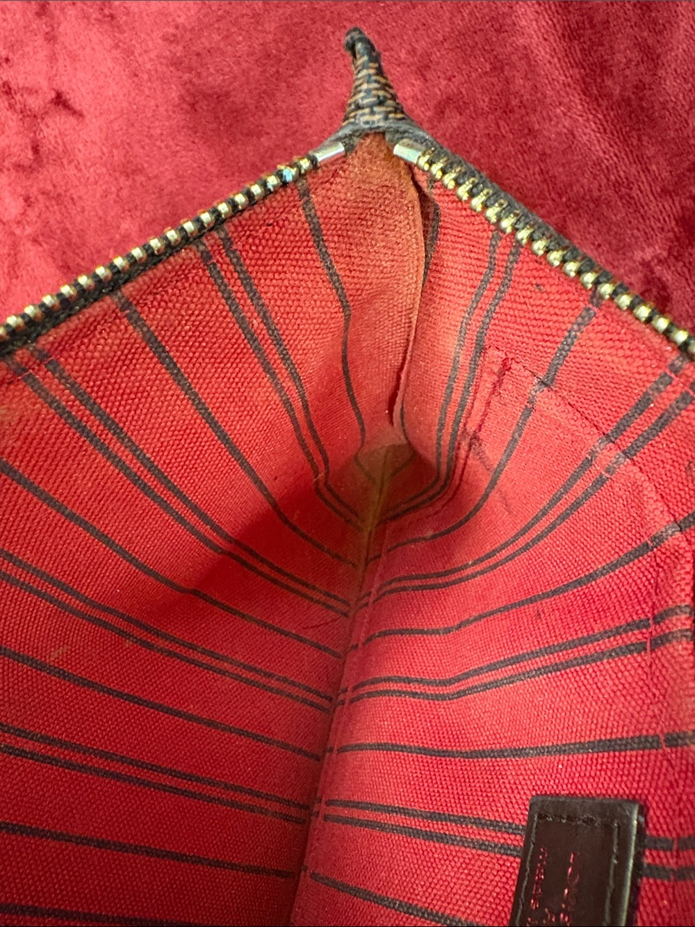 Louis Vuitton Brown Checkered Wristlet Pouch - Picture 8 of 9